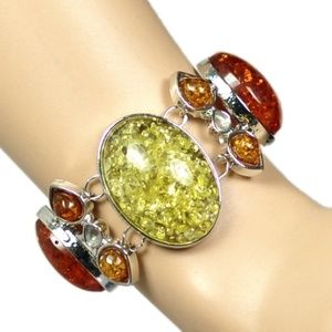 😀 3 for $20 New Boho Chic Faux Amber Gem Bracelet